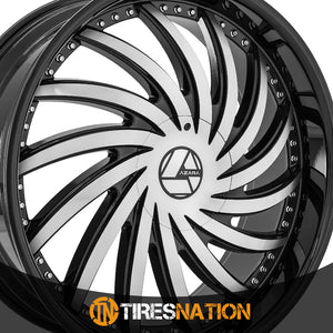 Azara Aza-508 Gloss Black & Machined 22X8.5 5X112/5X114.3 74.1 38
