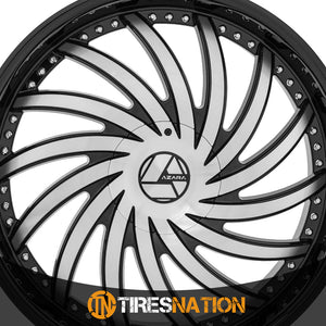 Azara Aza-508 Gloss Black & Machined 22X8.5 5X112/5X114.3 74.1 38