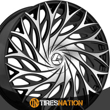Azara Aza-525 Gloss Black & Machined 24X9 5X115/5X120 78.1 32