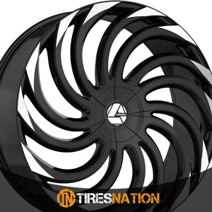 Azara Aza-534 Gloss Black & Machined 28X9.5 Blank 78.1 15