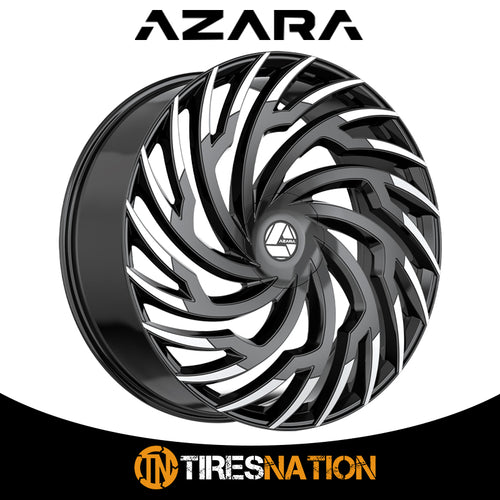 Azara Aza-536 Gloss Black & Machined 22X9.5 Blank 78.1 15