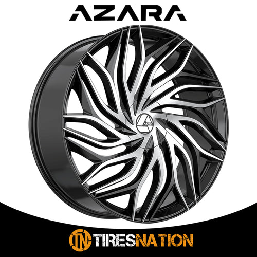 Azara Aza-537 Gloss Black & Machined 24X9 5X115/5X120 78.1 32