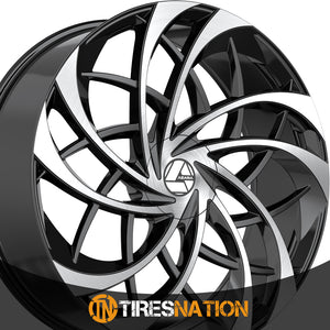 Azara Aza-541 Gloss Black & Machined 18X8 5X112/5X114.3 74.1 35