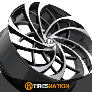 Azara Aza-541 Gloss Black & Machined 18X8 5X112/5X114.3 74.1 35