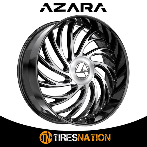 Azara Azx-101 Gloss Black & Machined 28X9.5 6X135/6X139.7 87.1 22
