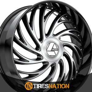 Azara Azx-101 Gloss Black & Machined 30X9.5 6X135/6X139.7 87.1 22