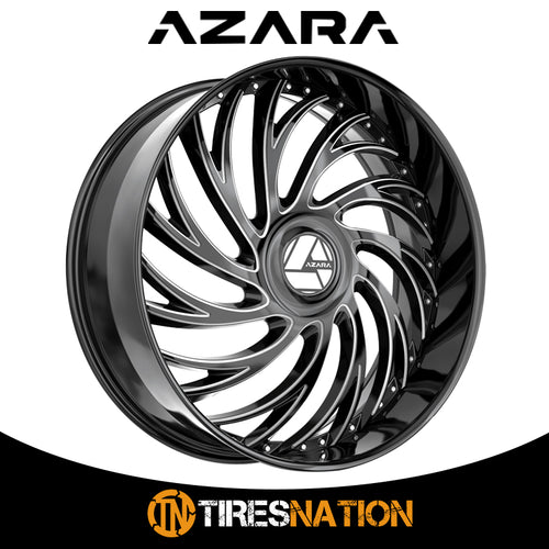 Azara Azx-101 Gloss Black & Milled 26X9.5 Blank 78.1 15