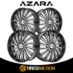 Azara Azx-102 Gloss Black & Machined 24X9 5X115/5X120 78.1 15