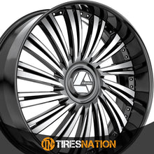 Azara Azx-102 Gloss Black & Machined 24X9 5X115/5X120 78.1 15