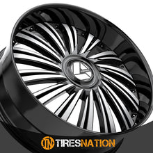 Azara Azx-102 Gloss Black & Machined 24X9 5X115/5X120 78.1 15