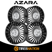Azara Azx-103 Gloss Black & Machined 24X9 Blank 5X 78.1 15