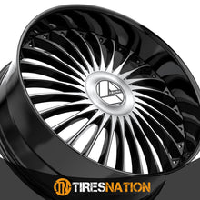 Azara Azx-103 Gloss Black & Machined 24X9 Blank 5X 78.1 15