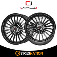 Cavallo Clv-32 Gloss Black & Machined 22X9.5 Blank 78.1 15