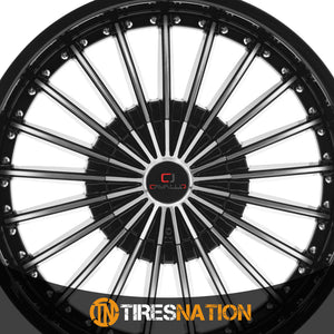 Cavallo Clv-32 Gloss Black & Machined 22X9.5 Blank 78.1 15
