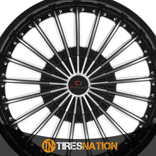 Cavallo Clv-32 Gloss Black & Machined 22X8.5 5X112/5X114.3 74.1 38