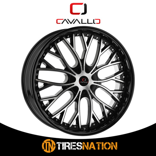 Cavallo Clv-33 Gloss Black & Machined 18X8 5X114.3/5X120 74.1 35