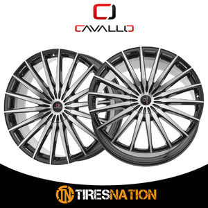Cavallo Clv-34 Gloss Black & Machined 26X9.5 Blank 78.1 18