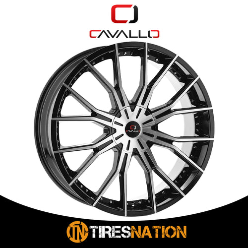 Cavallo Clv-36 Gloss Black & Machined 18X8 4X100/4X114.3 74.1 35