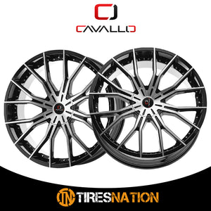 Cavallo Clv-36 Gloss Black & Machined 18X8 4X100/4X114.3 74.1 35