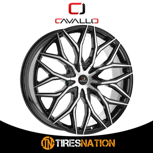 Cavallo Clv-37 Gloss Black & Machined 26X9.5 Blank 78.1 18