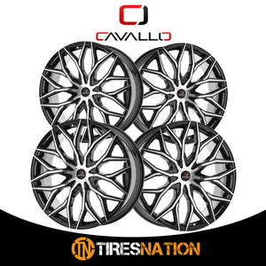 Cavallo Clv-37 Gloss Black & Machined 26X9.5 Blank 78.1 18