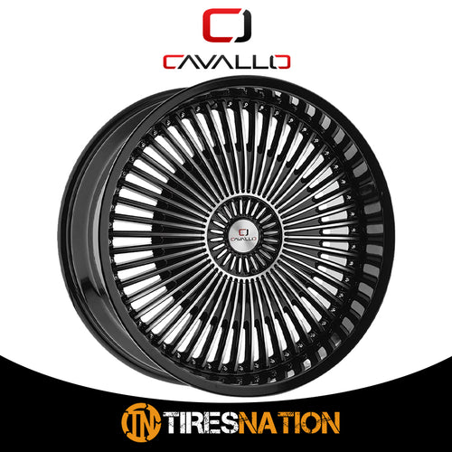 Cavallo Clv-41 Gloss Black & Machined 22X9.5 5X115/5X120 74.1 15