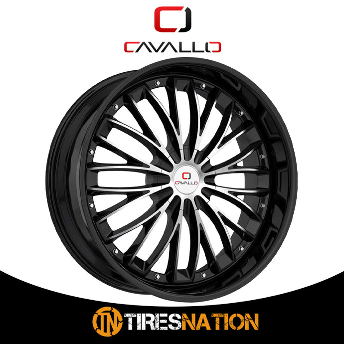 Cavallo Clv-42 Gloss Black & Machined 18X8 4X100/4X114.3 74.1 35