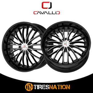 Cavallo Clv-42 Gloss Black & Machined 18X8 4X100/4X114.3 74.1 35