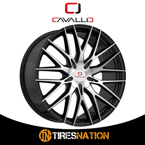 Cavallo Clv-45 Gloss Black & Machined 26X9.5 Blank 78.1 18