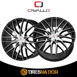 Cavallo Clv-45 Gloss Black & Machined 22X9.5 Blank 78.1 15