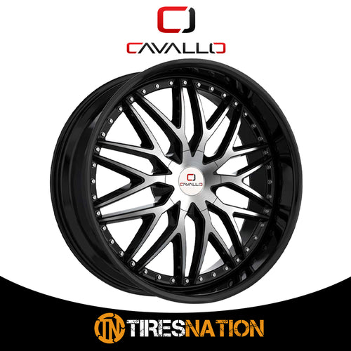 Cavallo Clv-46 Gloss Black & Machined 18X8 4X100/4X114.3 74.1 35