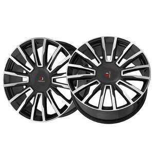 Cavallo Clv-47 Gloss Black & Machined 24X9 5X115/5X120 78.1 34