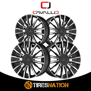 Cavallo Clv-47 Gloss Black & Machined 24X9 5X115/5X120 78.1 34