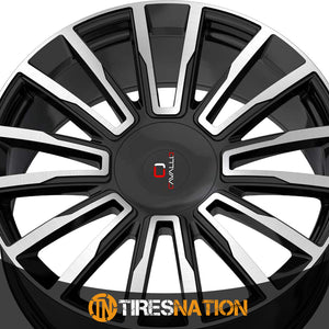 Cavallo Clv-47 Gloss Black & Machined 24X9 5X115/5X120 78.1 34