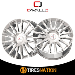 Cavallo Clv-47 Nano Chrome 22X9.5 Blank 78.1 15