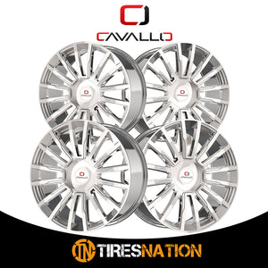 Cavallo Clv-47 Nano Chrome 22X9.5 Blank 78.1 15