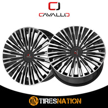 Cavallo Clv-48 Gloss Black & Machined 24X9 5X115/5X120 78.1 18