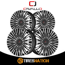 Cavallo Clv-48 Gloss Black & Machined 22X9.5 5X115/5X120 74.1 15
