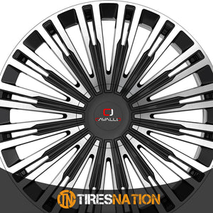 Cavallo Clv-48 Gloss Black & Machined 22X9.5 5X115/5X120 74.1 15