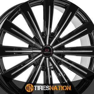 Cavallo Clv-49 Gloss Black & Machined 22X8.5 5X114.3/5X120 74.1 38