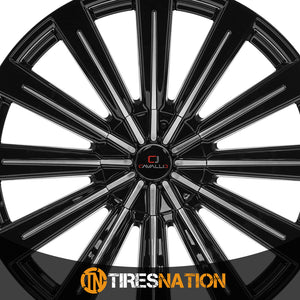 Cavallo Clv-49 Gloss Black & Machined 22X8.5 5X114.3/5X120 74.1 38