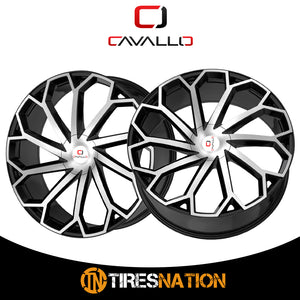 Cavallo Clv-51 Gloss Black & Machined 18X8 4X100/4X114.3 74.1 35