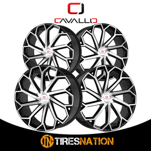 Cavallo Clv-51 Gloss Black & Machined 18X8 4X100/4X114.3 74.1 35