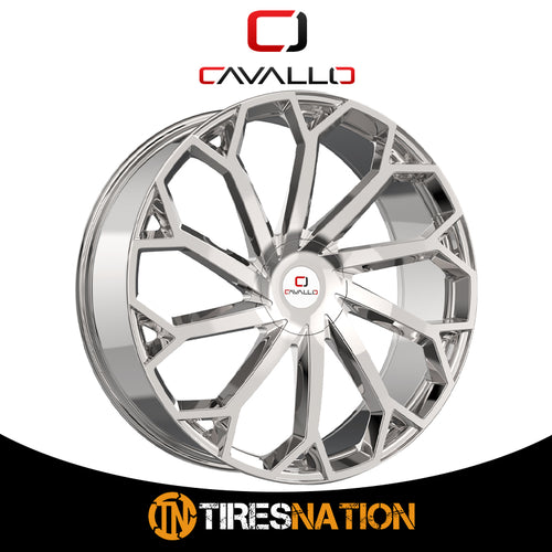 Cavallo Clv-51 Nano Chrome 22X9.5 Blank 78.1 15