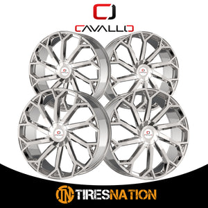 Cavallo Clv-51 Nano Chrome 22X9.5 Blank 78.1 15
