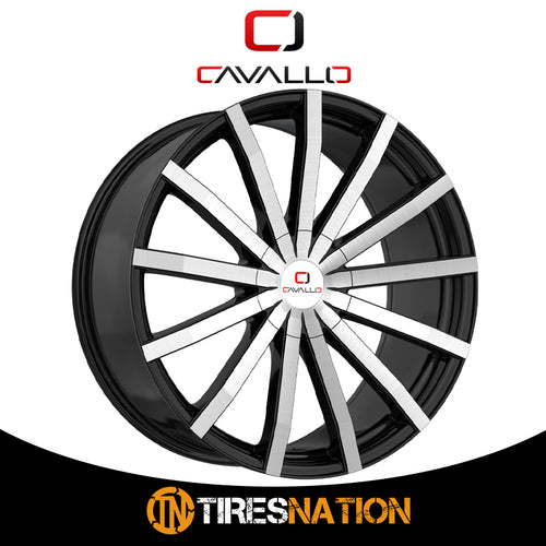 Cavallo Clv-52 Gloss Black & Machined 18X8 4X100/4X114.3 74.1 35