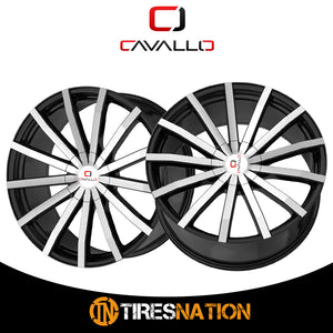 Cavallo Clv-52 Gloss Black & Machined 18X8 4X100/4X114.3 74.1 35