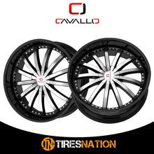 Cavallo Clv-53 Gloss Black & Machined 22X8.5 5X112/5X114.3 74.1 38