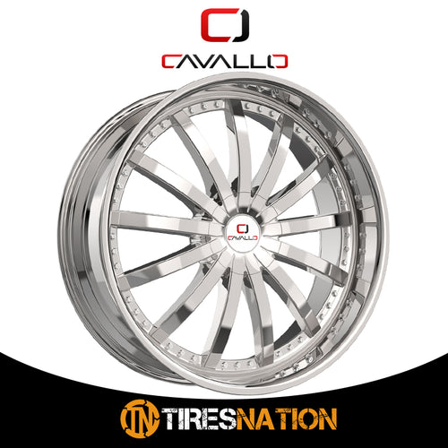 Cavallo Clv-53 Nano Chrome 22X9.5 Blank 78.1 15