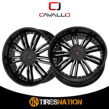 Cavallo Clv-54 Gloss Black & Machined 22X8.5 5X112/5X114.3 74.1 38